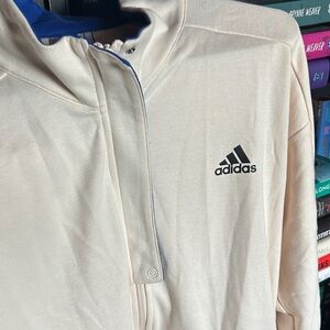 Adidas Beige Zip-Up Jacket
